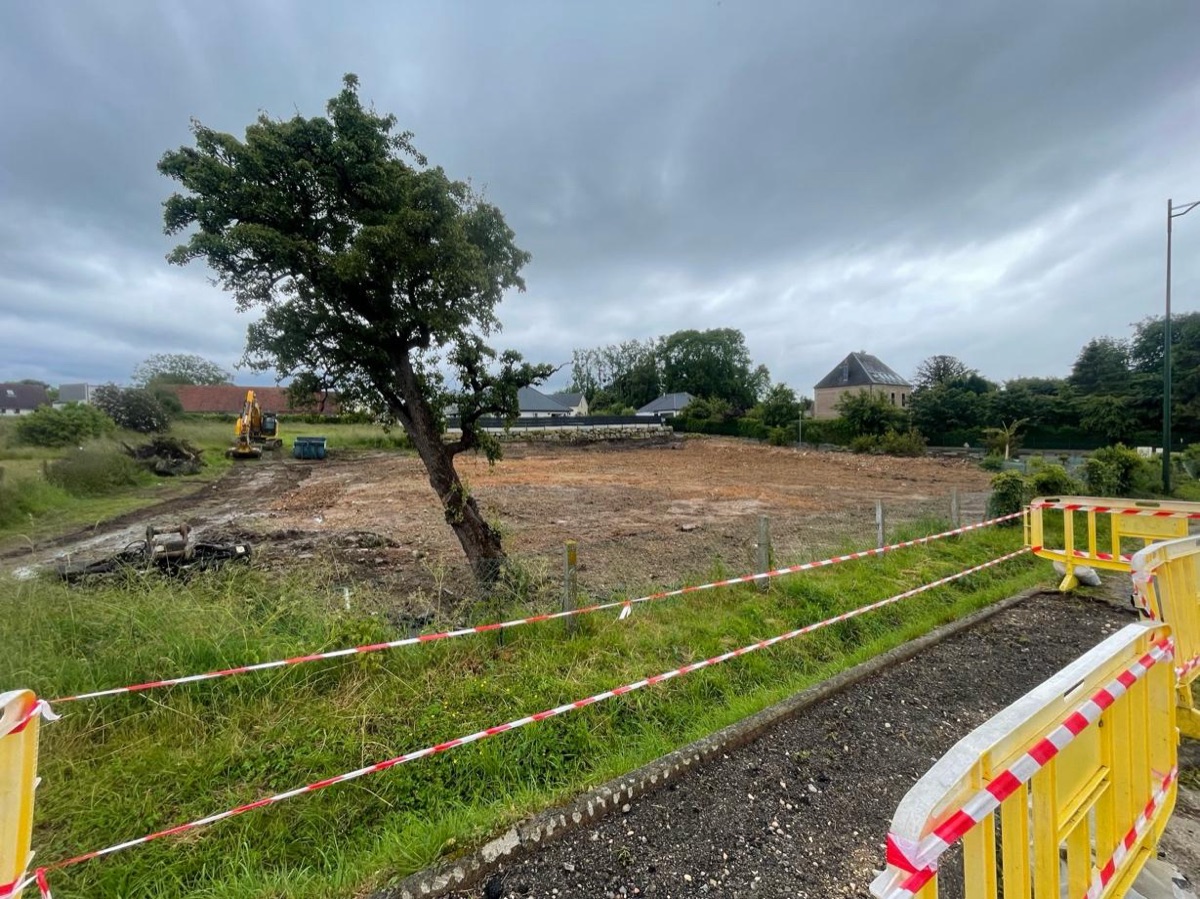 Chantier de terrassement en cours - préparation de terrain